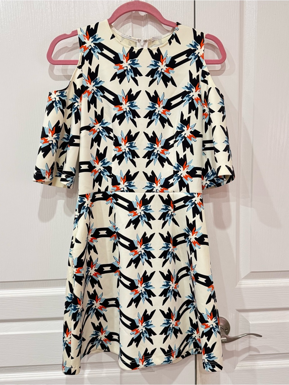 Tanya Taylor Abstract Shoulder Cut Out Dress